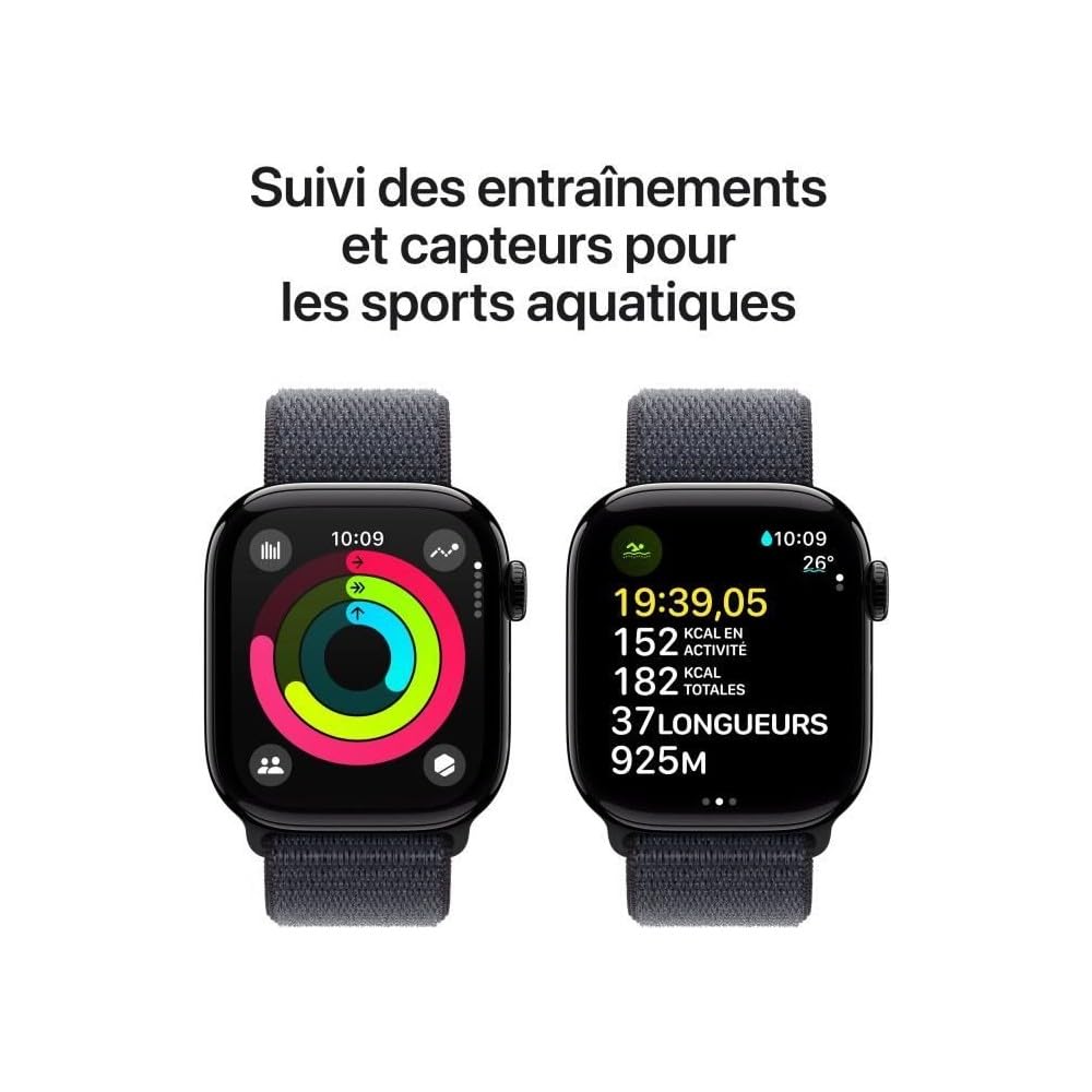 Apple Watch Series 10 – Smartwatch 42mm, Diamantschwarz, Always-On Display