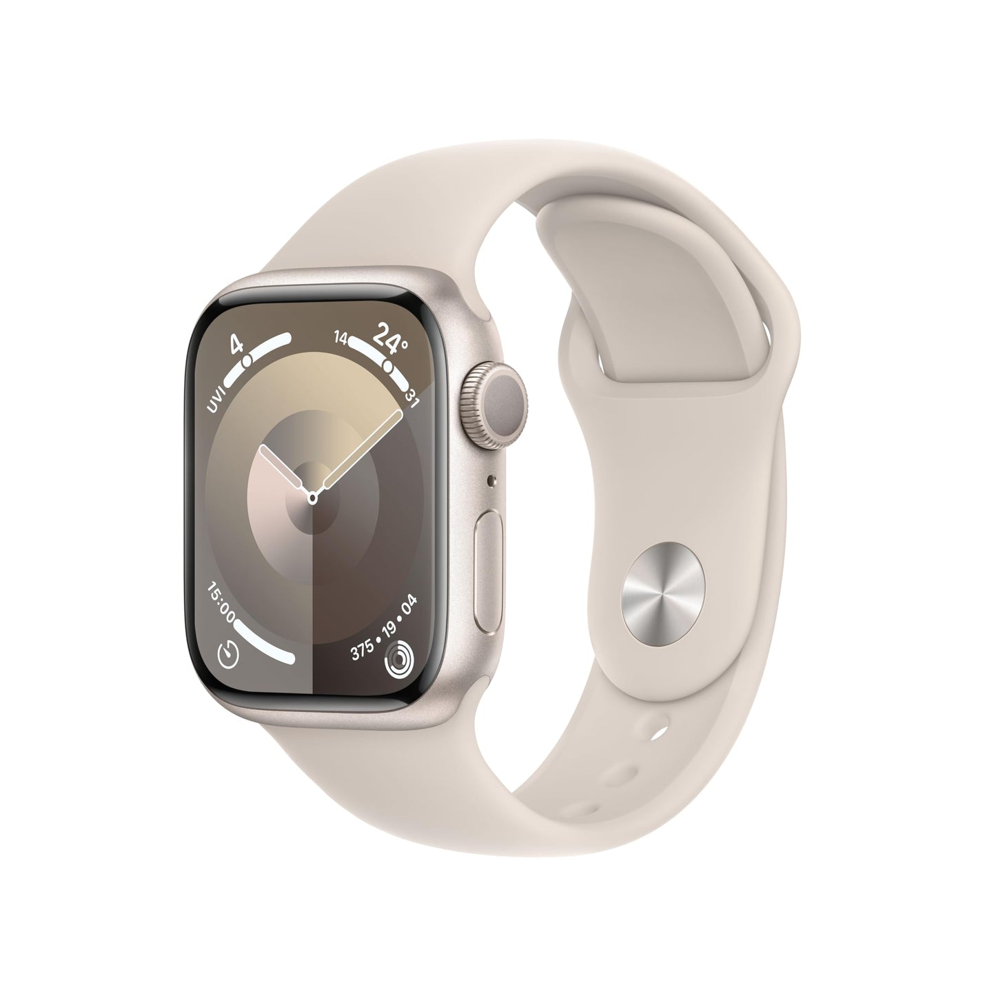 Apple Watch Series 9 – GPS 41mm, Aluminium Polarstern, Sportarmband S/M