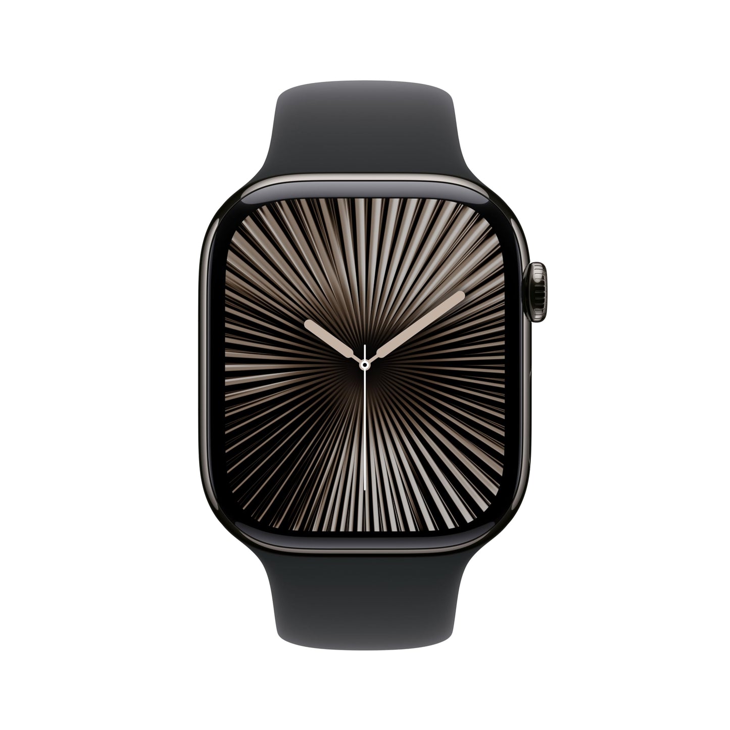 Apple Watch Series 10 – GPS + Cellular 46mm, Titan Schiefer, Sportarmband Schwarz M/L