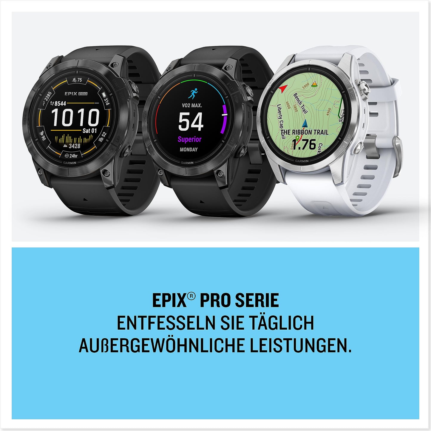 Garmin Epix Pro 47mm – GPS Multisport Smartwatch, AMOLED, Schwarz