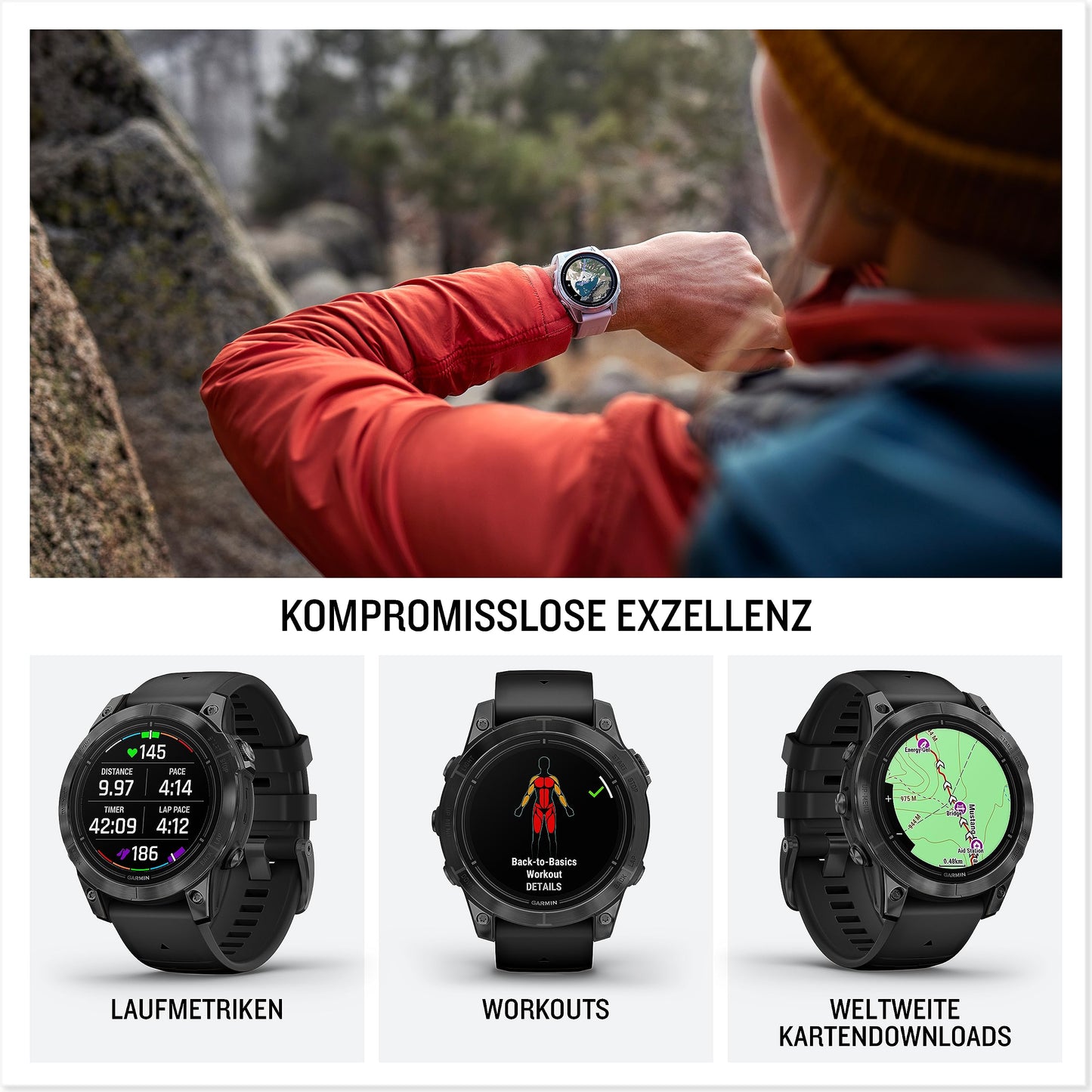 Garmin Epix Pro 47mm – GPS Multisport Smartwatch, AMOLED, Schwarz