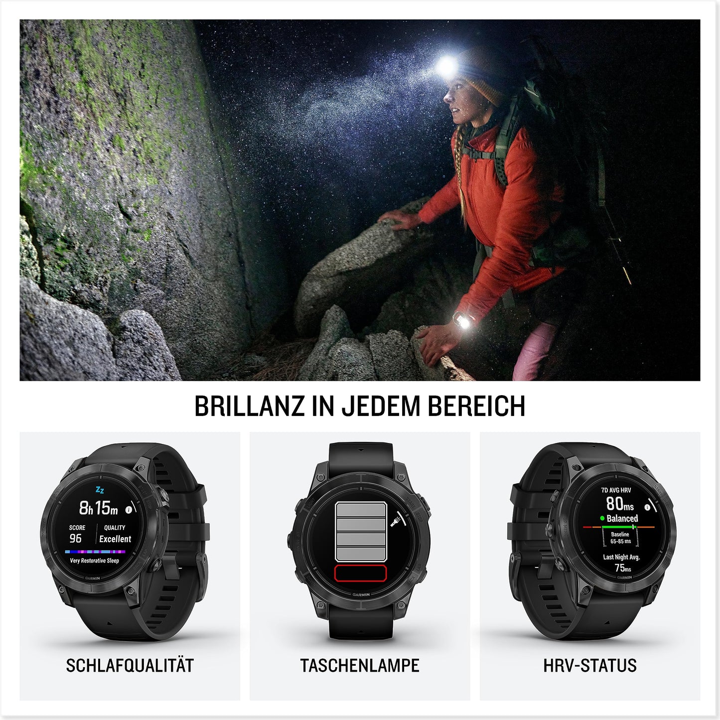 Garmin Epix Pro 47mm – GPS Multisport Smartwatch, AMOLED, Schwarz