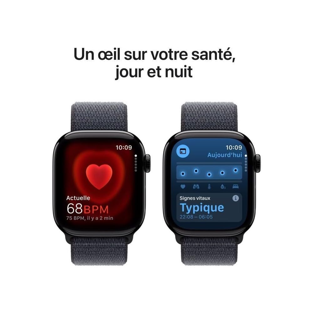 Apple Watch Series 10 – Smartwatch 42mm, Diamantschwarz, Always-On Display