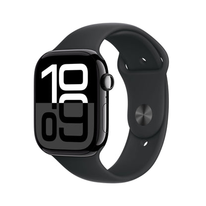 Apple Watch Series 10 – GPS + Cellular 46mm, Aluminium Schwarz, Sportarmband (Generalüberholt)