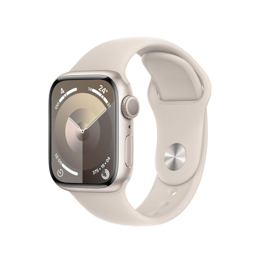 Apple Watch Series 9 – GPS 41mm, Aluminium Polarstern, Sportarmband S/M