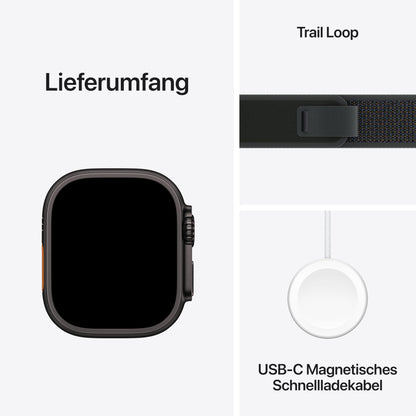 Apple Watch Ultra 2 – Smartwatch 49mm, Schwarz, Präzises GPS & Lange Akkulaufzeit