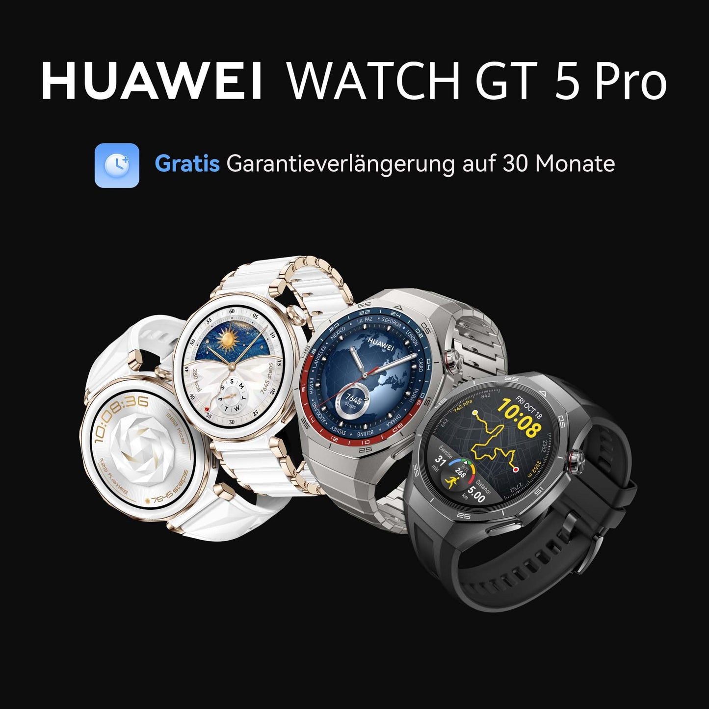 Huawei Watch GT 5 Pro 42mm – Smartwatch Weiß, Keramik, GPS