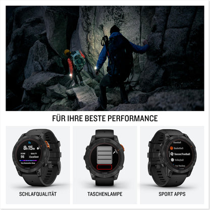 Garmin fēnix 7X Pro – GPS-Fitnessuhr, Touch & Tasten, 60 Sportarten